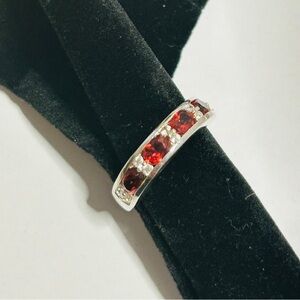 Sterling Silver 925 Ring with Garnet Gemstones Brand New!
